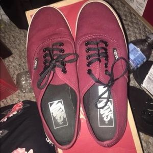 Burgundy vans